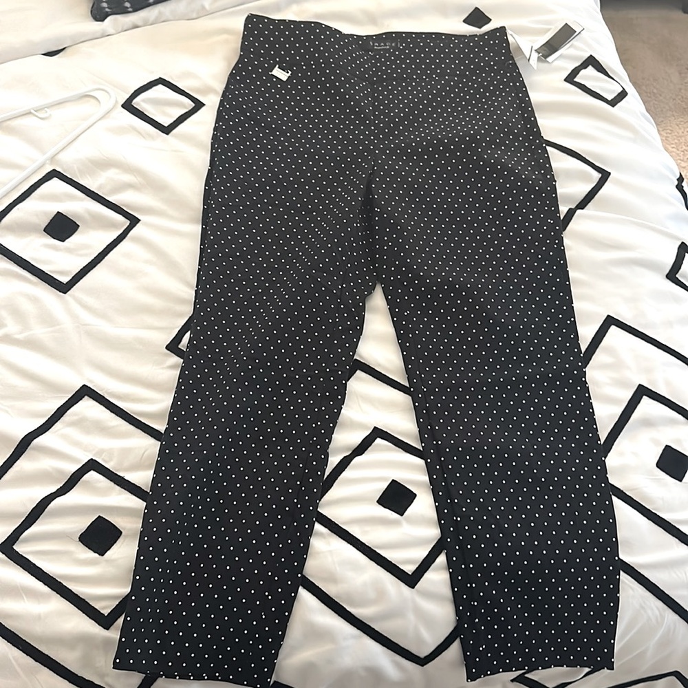 Petite black and white pants